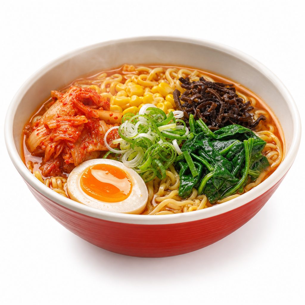 Vegetarian Kimchi Ramen.